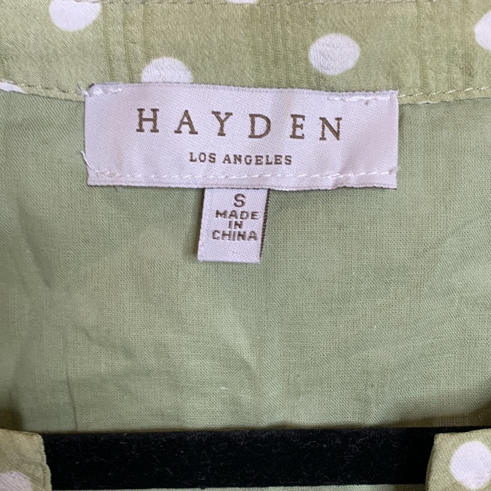 Hayden Los Angeles Green Polka Dot Maxi Dress - Picture 3 of 5